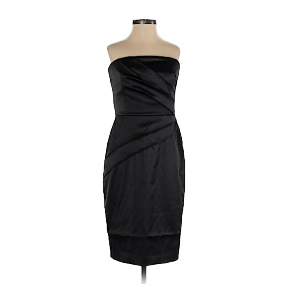 White House Black Market Strapless Black Dress